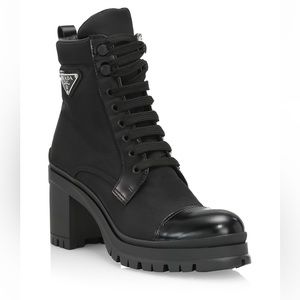 Prada Combat Boots 2” heel